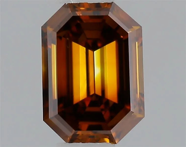 0.30ct Emerald Natural Diamond (Colour Fancy Deep Orange, Clarity VVS2, GIA Certified)