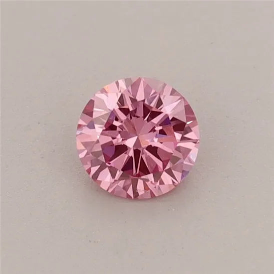 0.30ct Round Lab Grown Diamond (Colour Fancy Vivid Pink, Clarity VS2, Cut VG, IGI Certified)