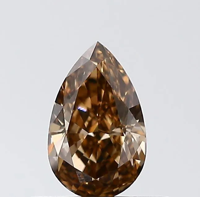 0.34ct Pear Natural Diamond (Colour Brown, Clarity VS1, Cut VG, IGI Certified)
