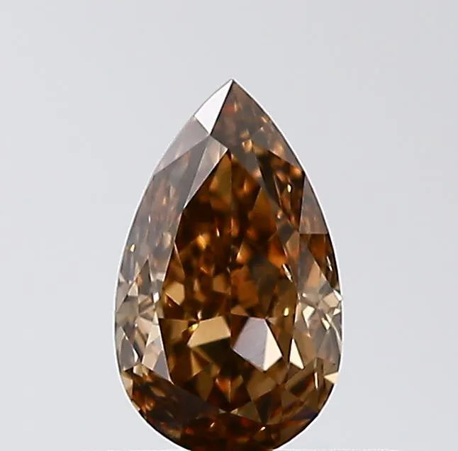 0.34ct Pear Natural Diamond (Colour Brown, Clarity VS2, Cut VG, IGI Certified)