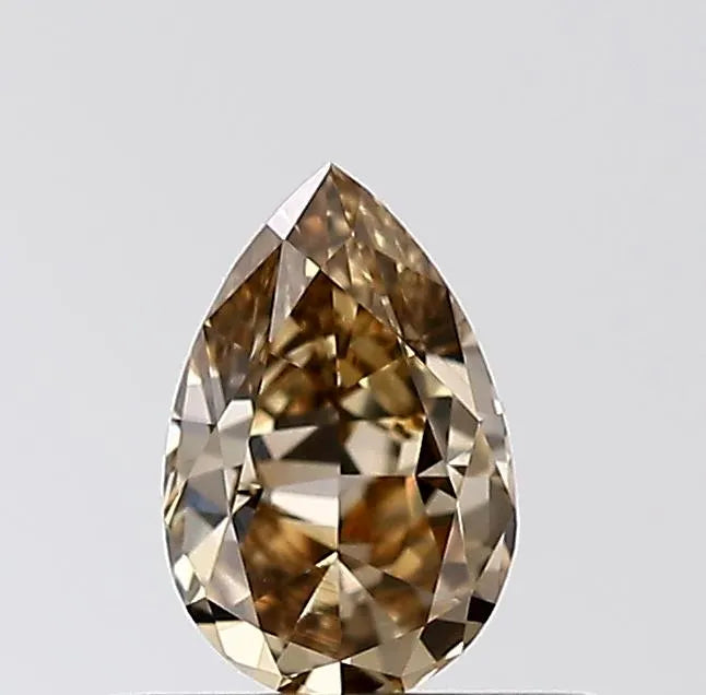 0.36ct Pear Natural Diamond (Colour Brown, Clarity VS2, Cut VG, IGI Certified)
