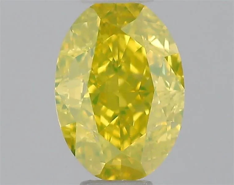 0.41ct Oval Natural Diamond (Colour Fancy Vivid Yellow, Clarity VS2, GIA Certified)