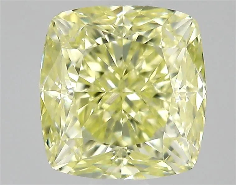 0.50ct Cushion modified Natural Diamond (Colour Fancy Light Yellow, Clarity VVS2, Cut EX, GIA Certified)