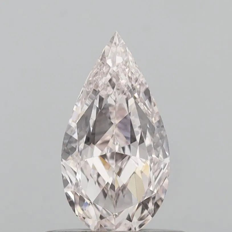 0.50ct Pear Natural Diamond (Colour Fancy Light Orangey Pink, Clarity VS2, GIA Certified)