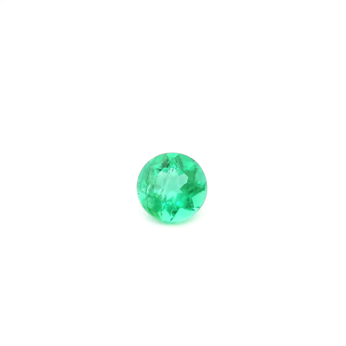 0.55ct Round Natural Emerald (Colour Green, Clarity Slightly Included, Cut Faceted)