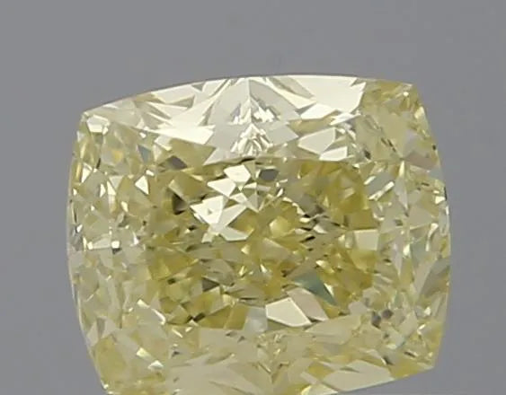 0.61ct Cushion brilliant Natural Diamond (Colour Fancy Light Yellow, Clarity IF, GIA Certified)