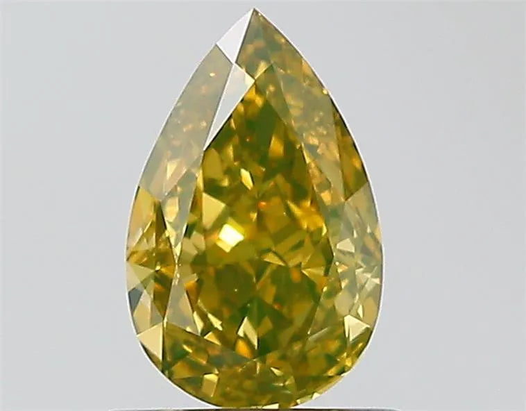0.70ct Pear Natural Diamond (Colour Fancy Deep Brownish Yellow, Clarity VVS2, GIA Certified)
