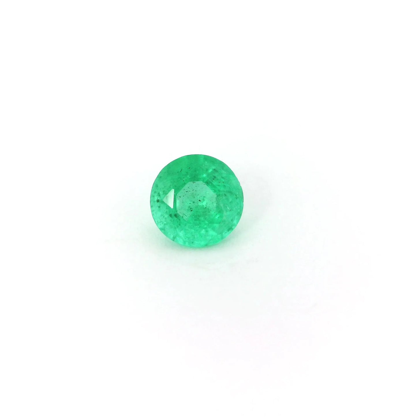 0.75ct Round Natural Emerald (Colour Green, Clarity Slightly Included, Cut Faceted)