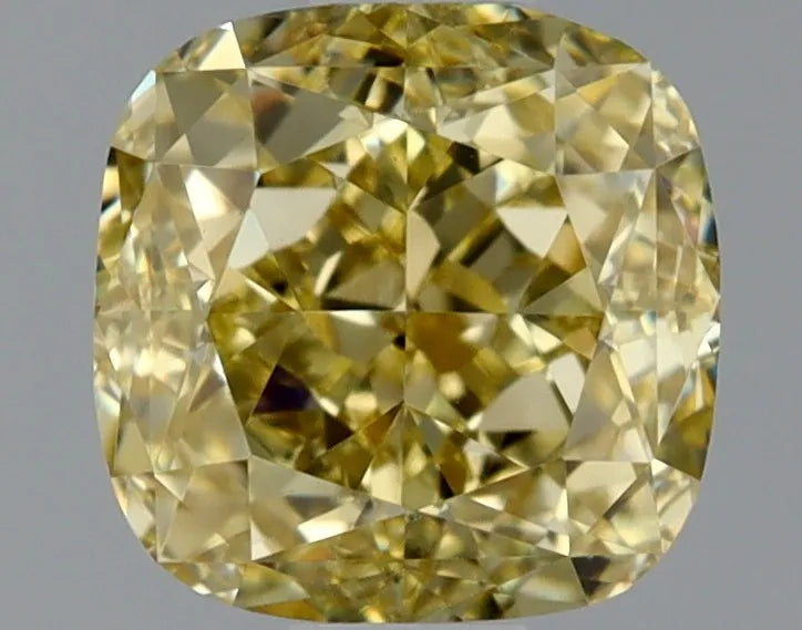 0.91ct Cushion brilliant Natural Diamond (Colour Fancy Brownish Yellow, Clarity VVS2, GIA Certified)