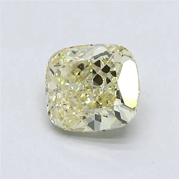 0.93ct Cushion brilliant Natural Diamond (Colour Fancy Light Yellow, Clarity VVS2, GIA Certified)