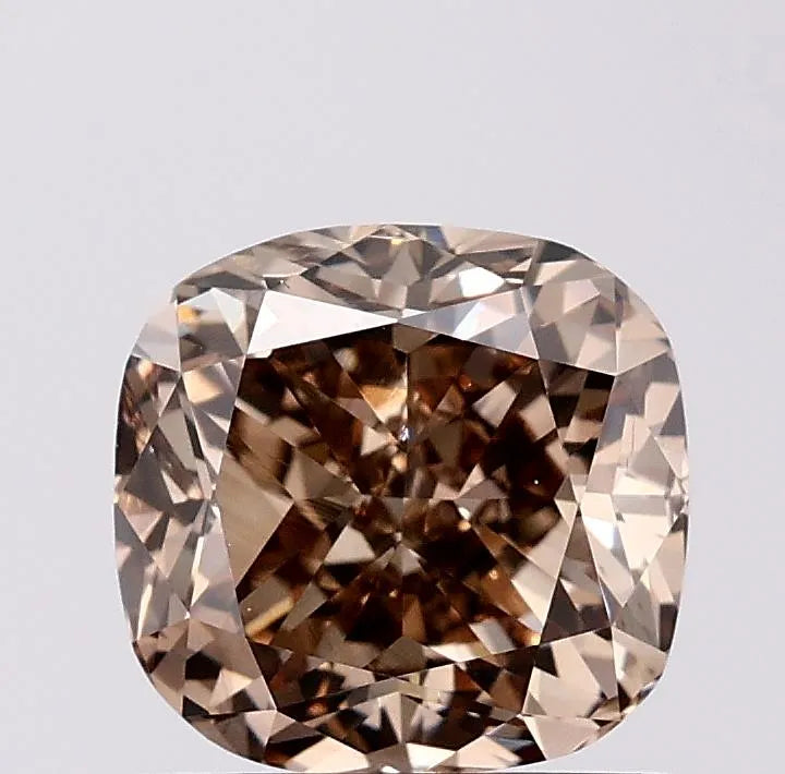 1.00ct Cushion brilliant Natural Diamond (Colour Fancy Dark Brown, Clarity VS2, GIA Certified)