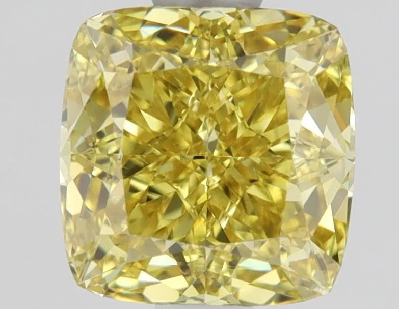 1.00ct Cushion brilliant Natural Diamond (Colour Fancy Deep Yellow, Clarity VVS1, GIA Certified)