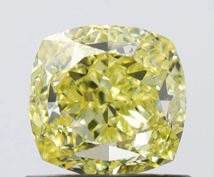 1.00ct Cushion brilliant Natural Diamond (Colour Fancy Intense Yellow, Clarity VS1, GIA Certified)