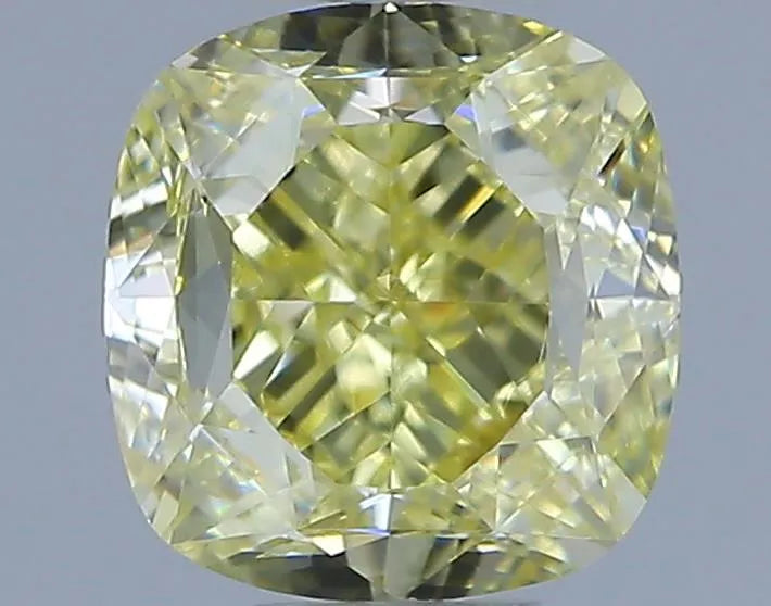 1.00ct Cushion brilliant Natural Diamond (Colour Fancy Light Yellow, Clarity VS1, GIA Certified)