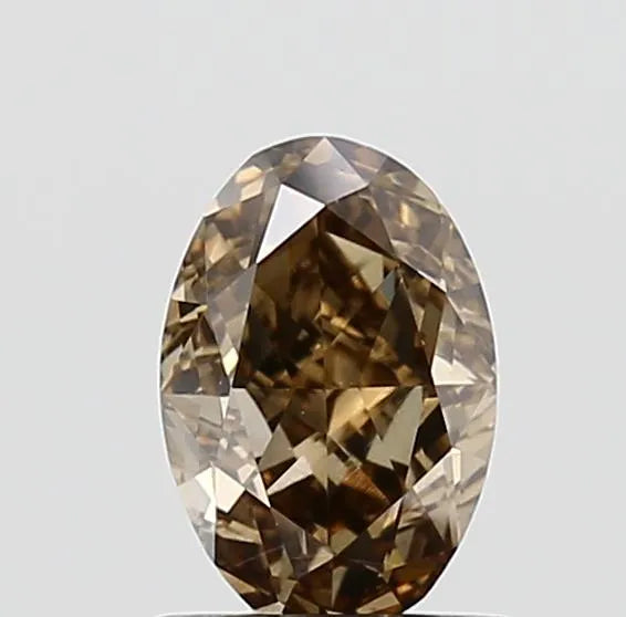 1.00ct Oval Natural Diamond (Colour Fancy Dark Orangey Brown, Clarity VS2, GIA Certified)