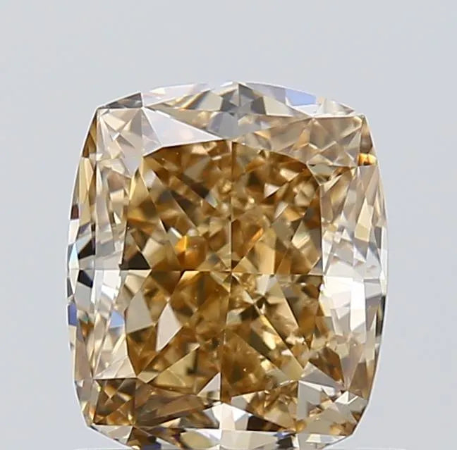 1.01ct Cushion brilliant Natural Diamond (Colour Fancy Dark Yellowish Brown, Clarity VS2, GIA Certified)