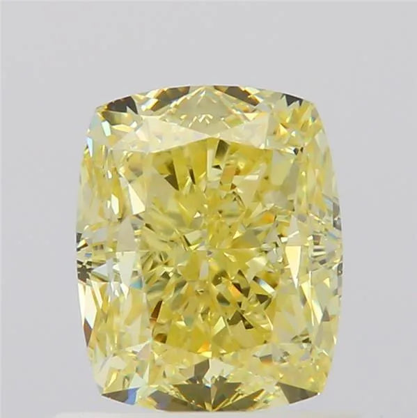 1.01ct Cushion modified Natural Diamond (Colour Fancy Yellow, Clarity VS2, GIA Certified)