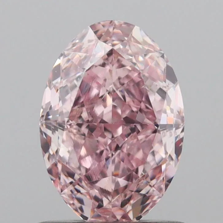 1.01ct Oval Natural Diamond (Colour Fancy Orangey Pink, Clarity VS2, GIA Certified)