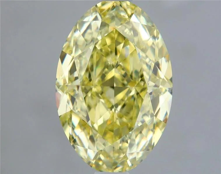 1.18ct Oval Natural Diamond (Colour Fancy Yellow, Clarity VS2, GIA Certified)