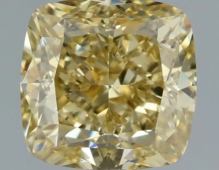 1.40ct Cushion brilliant Natural Diamond (Colour Fancy Yellow, Clarity SI1, GIA Certified)