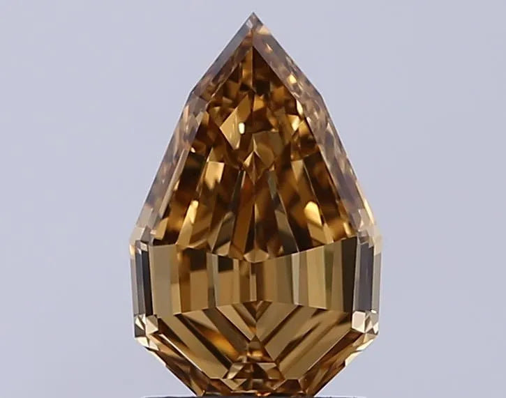 1.85ct Pear Natural Diamond (Colour Fancy Deep Brownish Yellow, Clarity VVS2, GIA Certified)