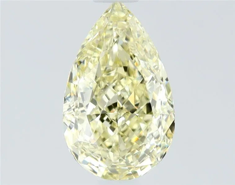 0.81ct Pear Natural Diamond (Colour Fancy Light Yellow, Clarity IF, Cut EX, GIA Certified)