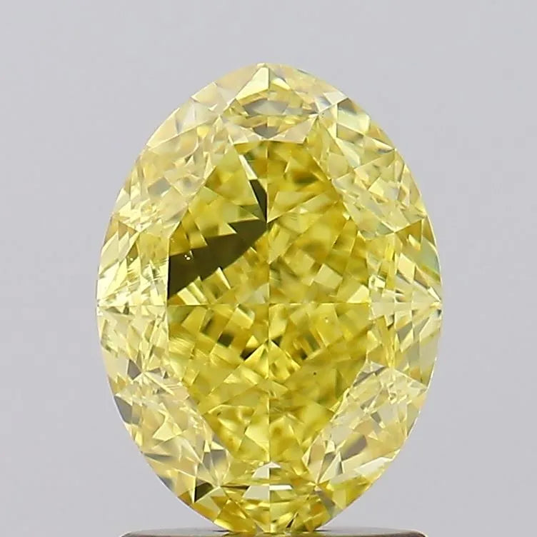 2.02ct Oval Natural Diamond (Colour Fancy Deep Yellow, Clarity VS2, GIA Certified)