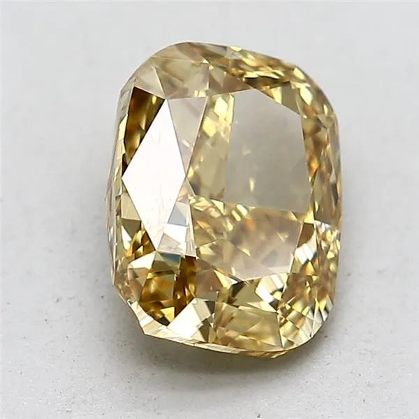 2.03ct Cushion brilliant Natural Diamond (Colour Fancy Deep Brownish Yellow, Clarity VS2, GIA Certified)