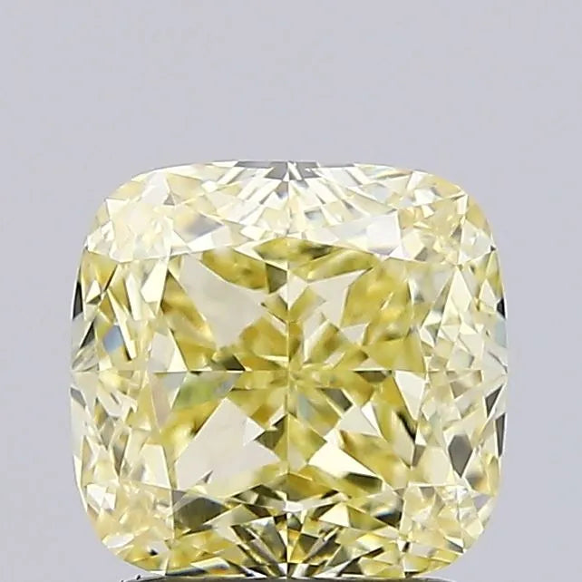 2.11ct Cushion modified Lab Grown Diamond (Colour Fancy Light Yellow, Clarity VVS2, IGI Certified)
