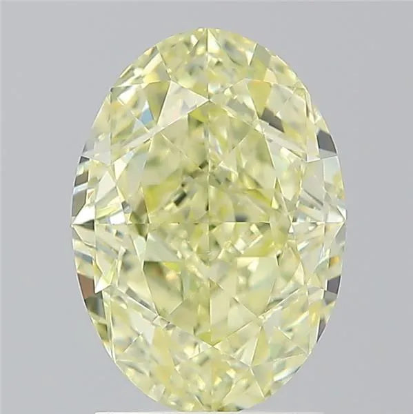 2.50ct Oval Natural Diamond (Colour Fancy Light Yellow, Clarity VS2, GIA Certified)