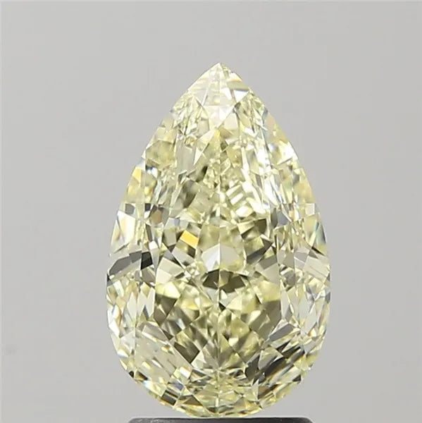 2.66ct Pear Natural Diamond (Colour Fancy Light Yellow, Clarity VVS1, GIA Certified)