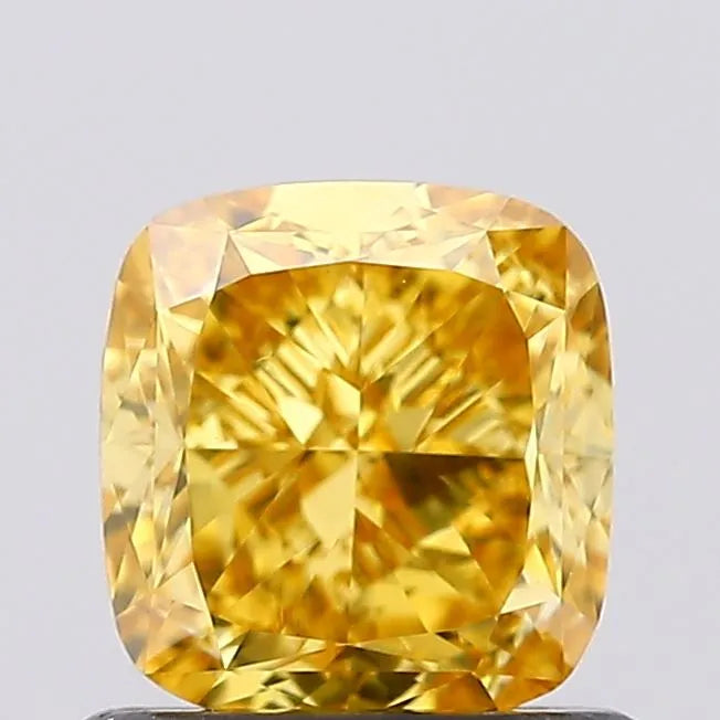 1.02ct Cushion modified Lab Grown Diamond (Colour Fancy Vivid Yellow, Clarity VS1, IGI Certified)