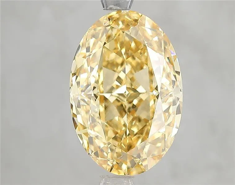 4.68ct Oval Lab Grown Diamond (Colour Fancy Vivid Yellow, Clarity VVS2, IGI Certified)