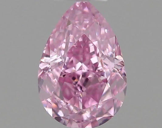 0.20ct Pear Natural Diamond (Colour Fancy Intense Pink Purple, Clarity VS1, GIA Certified)