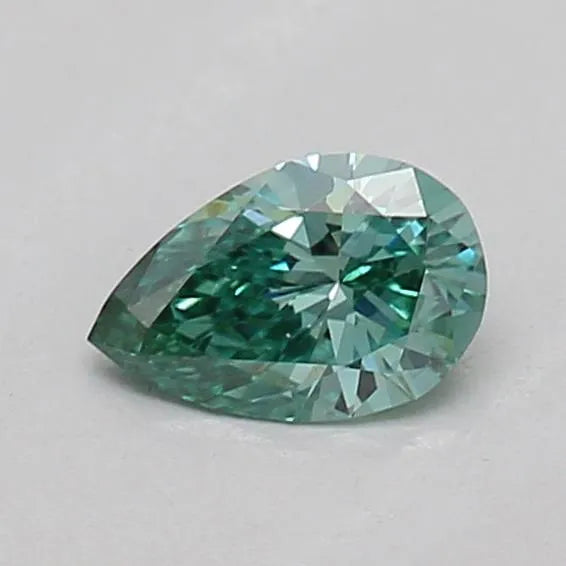 0.21ct Pear Lab Grown Diamond (Colour Fancy Vivid Green, Clarity VS1, IGI Certified)