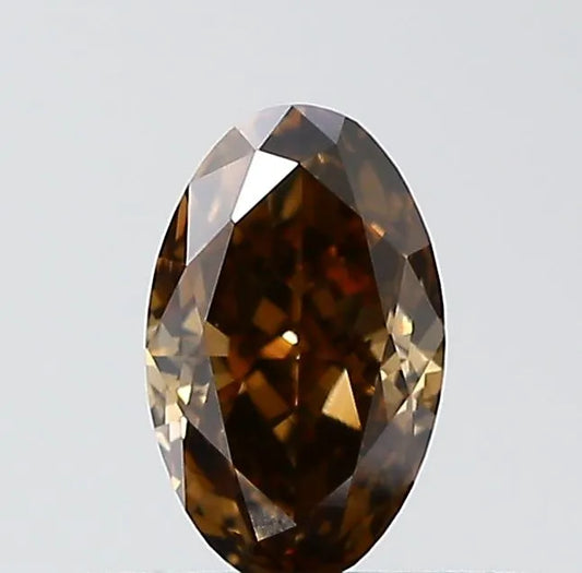 0.30ct Oval Natural Diamond (Colour Brown, Clarity VS1, Cut VG, IGI Certified)