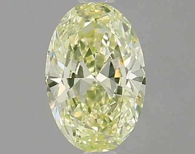 0.31ct Oval Natural Diamond (Colour Light Greenish Yellow, Clarity VVS2, GIA Certified)