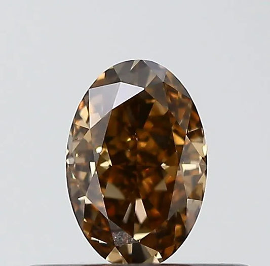0.32ct Oval Natural Diamond (Colour Brown, Clarity VS2, Cut VG, IGI Certified)