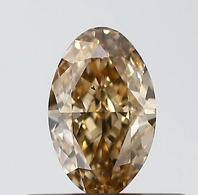 0.33ct Oval Natural Diamond (Colour Brown, Clarity VS2, Cut VG, IGI Certified)