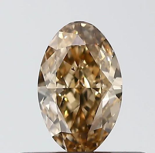 0.33ct Oval Natural Diamond (Colour Brown, Clarity VS2, Cut VG, IGI Certified)