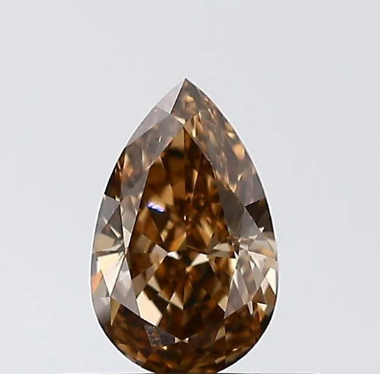 0.34ct Pear Natural Diamond (Colour Brown, Clarity VS1, Cut VG, IGI Certified)