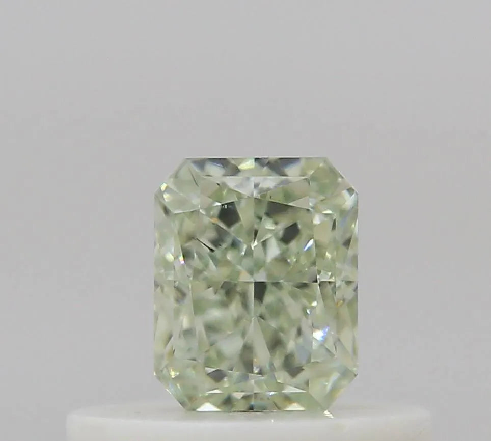 0.35ct Radiant Natural Diamond (Colour Fancy Light Yellowish Green, Clarity SI1, GIA Certified)