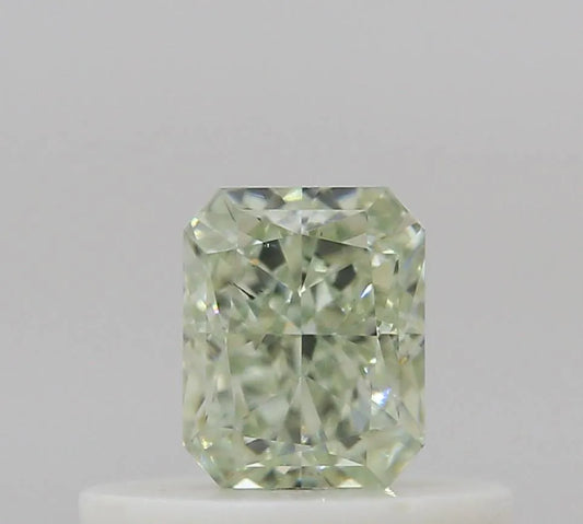 0.35ct Radiant Natural Diamond (Colour Fancy Light Yellowish Green, Clarity SI1, GIA Certified)