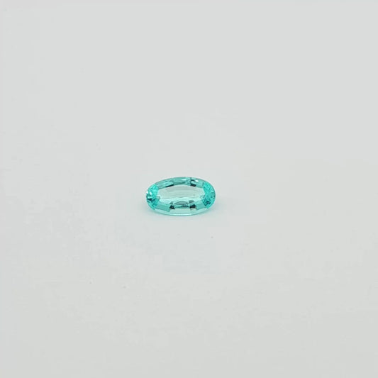 0.38ct Oval Natural Tourmaline (Colour Blue, Clarity Eye Clean, Cut Faceted)