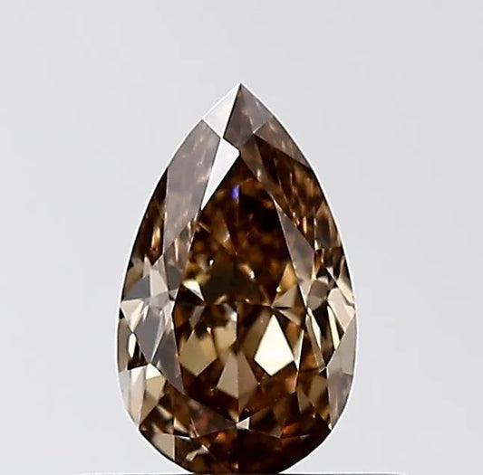 0.38ct Pear Natural Diamond (Colour Brown, Clarity VS1, Cut VG, IGI Certified)