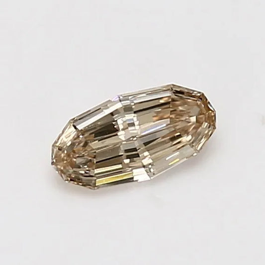 0.39ct Oval Natural Diamond (Colour Fancy Light Brown, Clarity VVS1, GIA Certified)