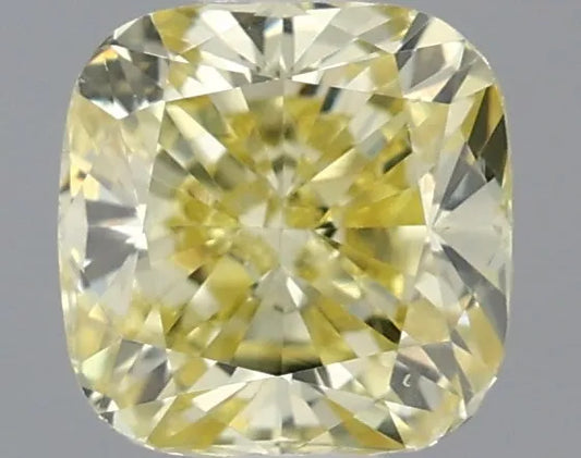 0.40ct Cushion modified Natural Diamond (Colour Fancy Yellow, Clarity VS1, Cut GD, IGI Certified)