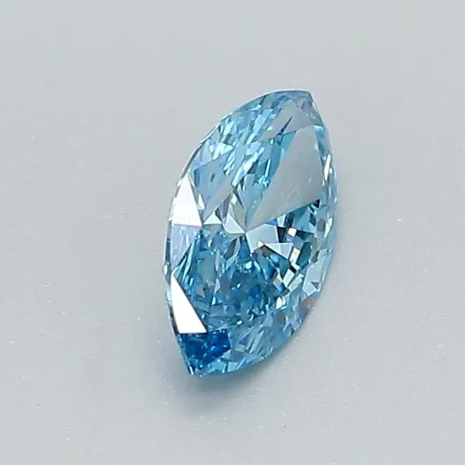 0.40ct Marquise Lab Grown Diamond (Colour Fancy Vivid Blue, Clarity VVS2, IGI Certified)