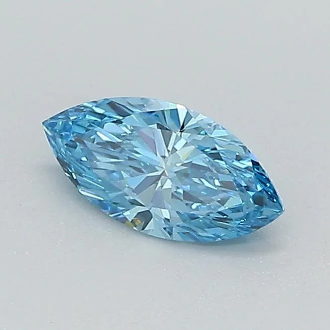 0.40ct Marquise Lab Grown Diamond (Colour Fancy Vivid Blue, Clarity VVS2, IGI Certified)
