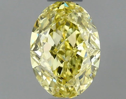 0.41ct Oval Natural Diamond (Colour Faint Yellow, Clarity VVS2, GIA Certified)